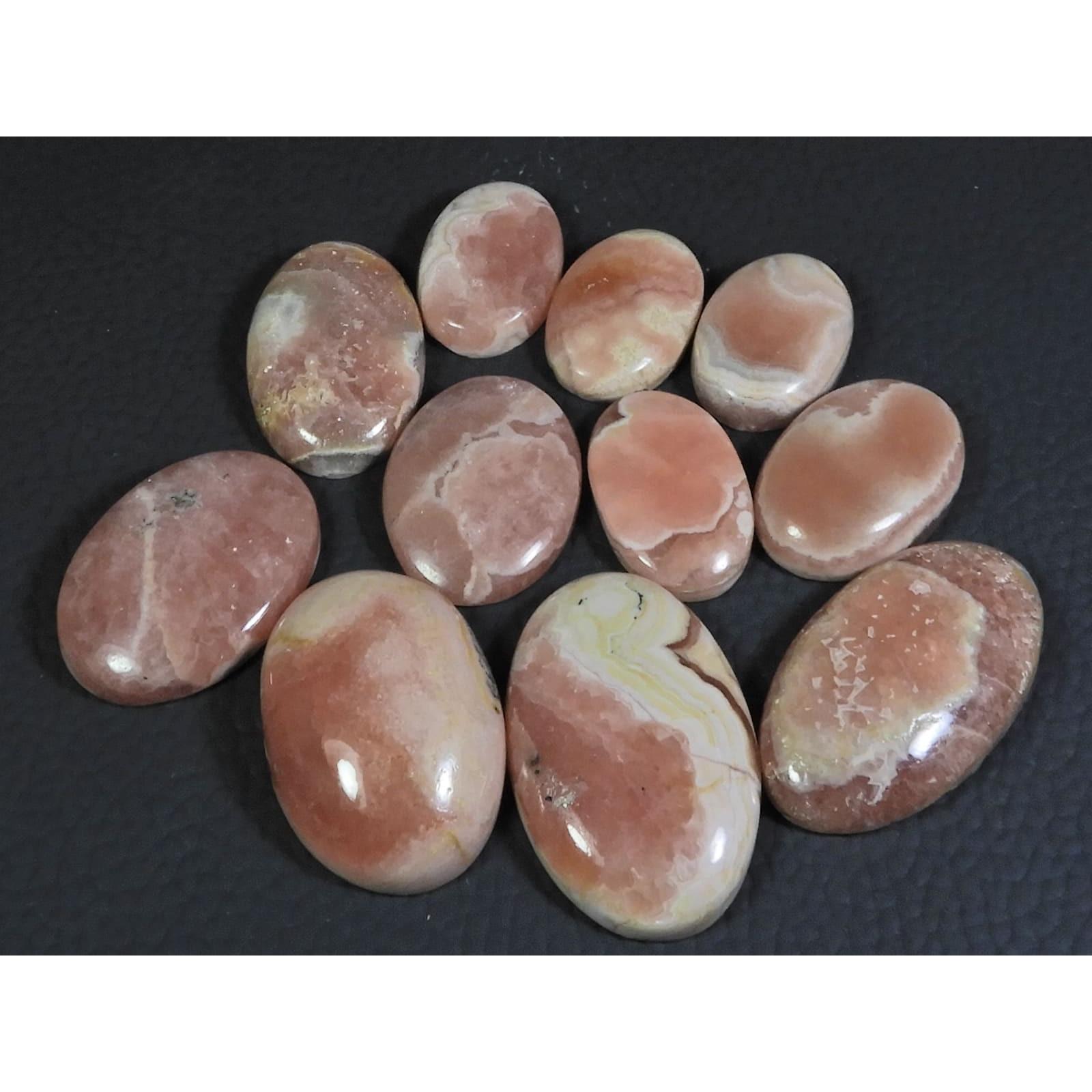 

20-31 мм Натуральный Родохрозит Овальный Кабошон Свободный Драгоценный Камень Лот 11 шт 290 Карат. C-219