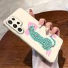 Foreign Trade for Fashion Blue Cheetah Printing Mobile Phone Case Samsung S23/S22 Fine Hole Wear-resistant Galaxy S25 +