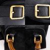 GUCCI Bamboo Backpack Daypack Old Gucci black Suede Women Used