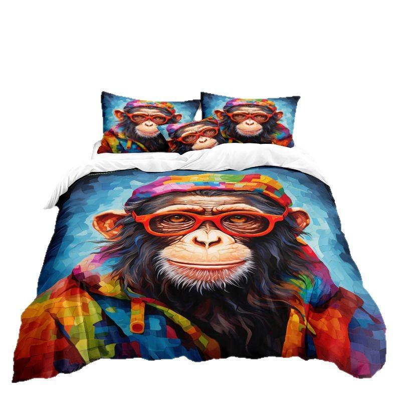 Animation Series 3D Digital Printing Three-Piece Bedding Kit Bed Sheet Quilt Cover