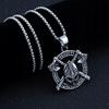 Silver Viking Axes Rune Nordic Necklace 406