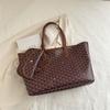 Bella Borsa a Spalla Tote Grande Capacità Blu o Marrone per Donna con Chic Street Style