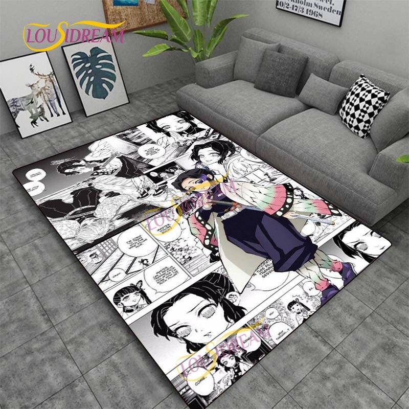 Demon Slayer Japan Cartoon Rug Kitchen Mat Bedroom Door Rug Living Room Carpet Children Game Soft Mat