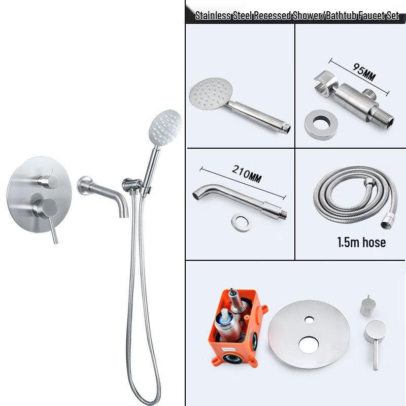TLXT Concealed Bathtub Shower Faucet Set