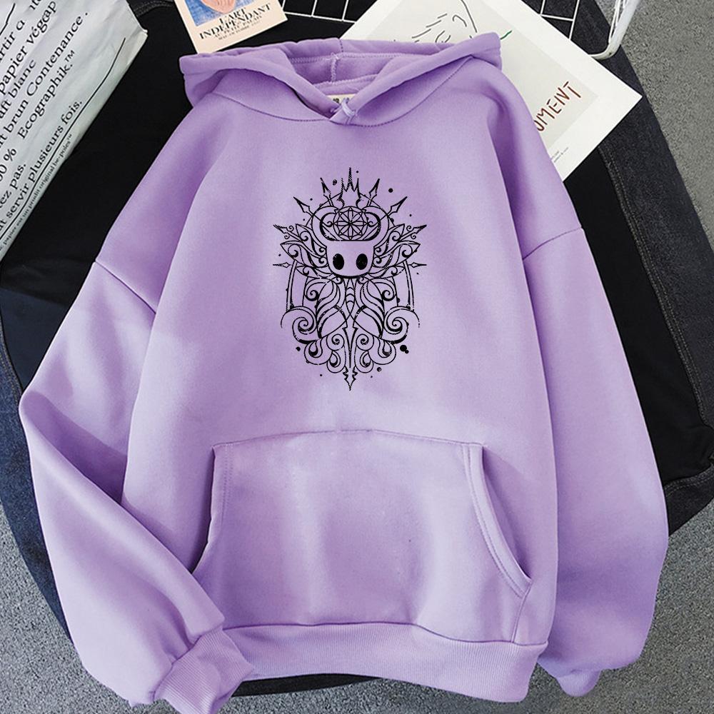 Hollow Knight Creative Graphic Sweatshirt Men Popular Game Character Print Clothes Fall Unisex Casual Hoodie Slight Strech Tops