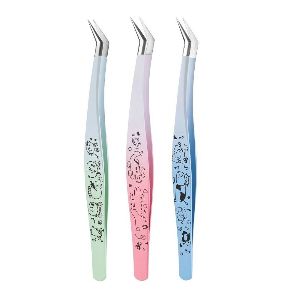 Anti-static False Eyelash Tweezers High Precision Eyelash Curler Extensions Grafting