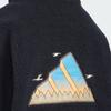 Adidas Sportswear FW24 Urban Outdoor Fleece Cartoon Character Sports Casual Loose Color Block Splicing Retro Stand Collar Jacket Kids jackets JC9358