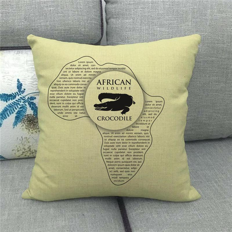 African continent thumbnail Digital printing short plush pillow covers for car sofa office cushion cover home goods 60x60cm