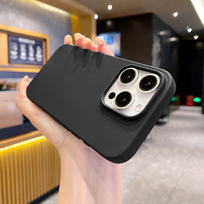 Neue einfarbige Handyhülle für iPhone 16 15 14 13 12 11 Pro Max 16Pro Weiches Silikon Stoßfest Schutz Zubehör Hülle