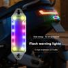 2pcs Motorcycle Solar Warning Lights Colorful LED Decorative Rear Anti-rear-end Light Car Waterproof -Warning Solar Flash L Y3R3