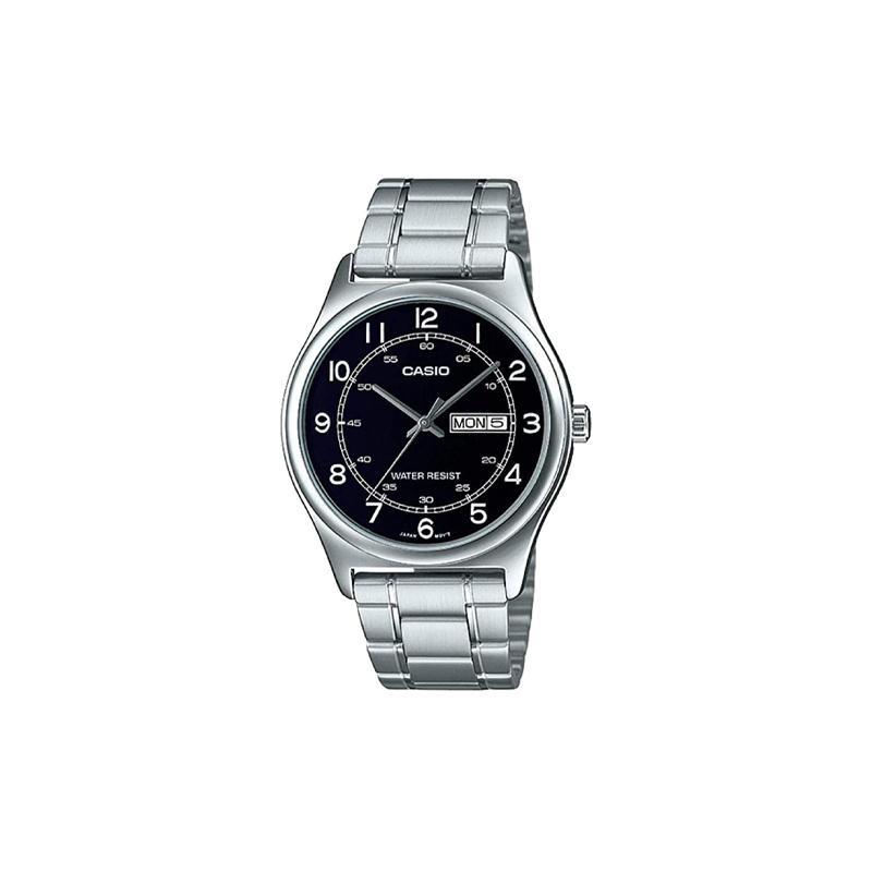 

Casio CASIOSTANDARD серия 30 метров водонепроницаемость кварцевый механизм стальной ремешок японские и корейские часы мужские часы черный циферблат MTP-V006D-1B2 чёрный