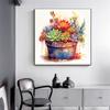 5d DIY Diamond Painting Cross Stitch Colorful Succulent Potted Plant Diamond Embroidery Mosaic Full Round Drill Home Decor Arts