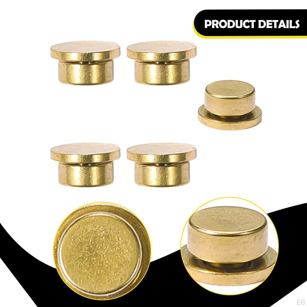 5 Pieces Mini Rotating Bearings Miniature Alloy Gold Turntables Rotary for Crafts Art