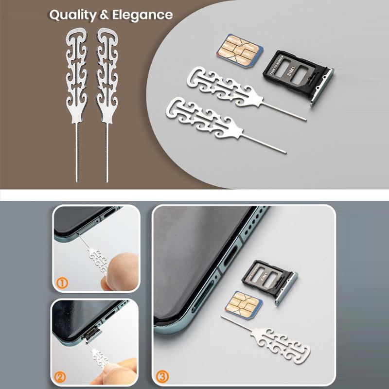 2/5/10Pcs Sim Card Removal Tool Set, Engraved Stainless Steel Sim Ejector Pins , Universal Sim Card Pin