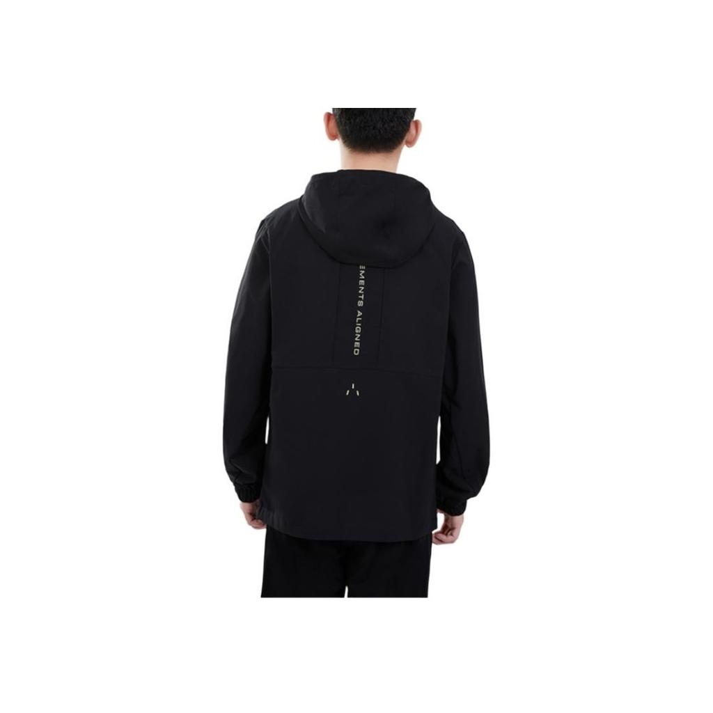 Li-Ning Windproof Minimalist Outdoor Fitness Jacket Men Jacket Black AFDT945-1