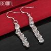 925 Sterling Silver Bag Connecting Pendant Earrings - Beautiful Gift Jewelry