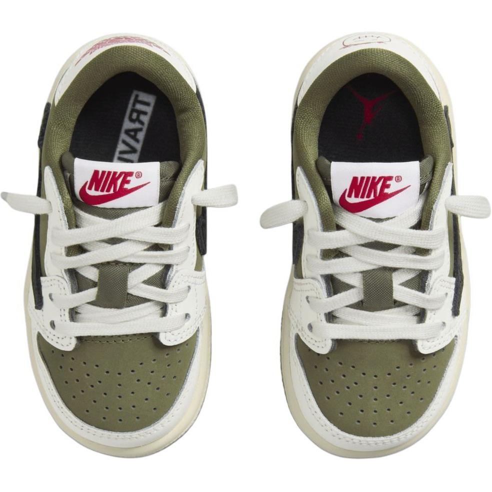 Travis Scott X Air Jordan 1 Retro Low OG SP TD Reverse Olive / Medium Olive Baby Sneakers Green Black Sail DO5441-200