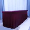 Solid Color Table Skirt Soft Table Cover Party Supplies Elastic Table Cloth  Wedding