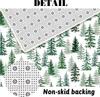 4Pcs Bathroom Shower Curtain Set Christmas tree Bathroom Curtain With 12 Hooks Non Slip Rugs Toilet Cover Mat Bathroom Partition