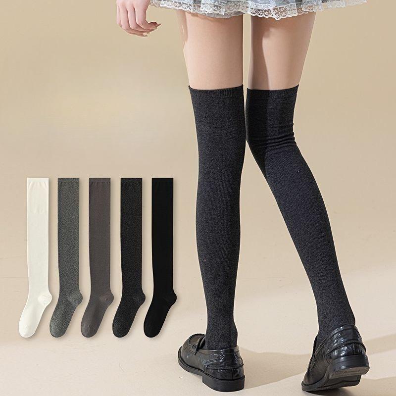 Women's Spring and Autumn Cotton Socks Slimming Knee-high Socks Elastic Knee-high Autumn and Winter Long Stockings