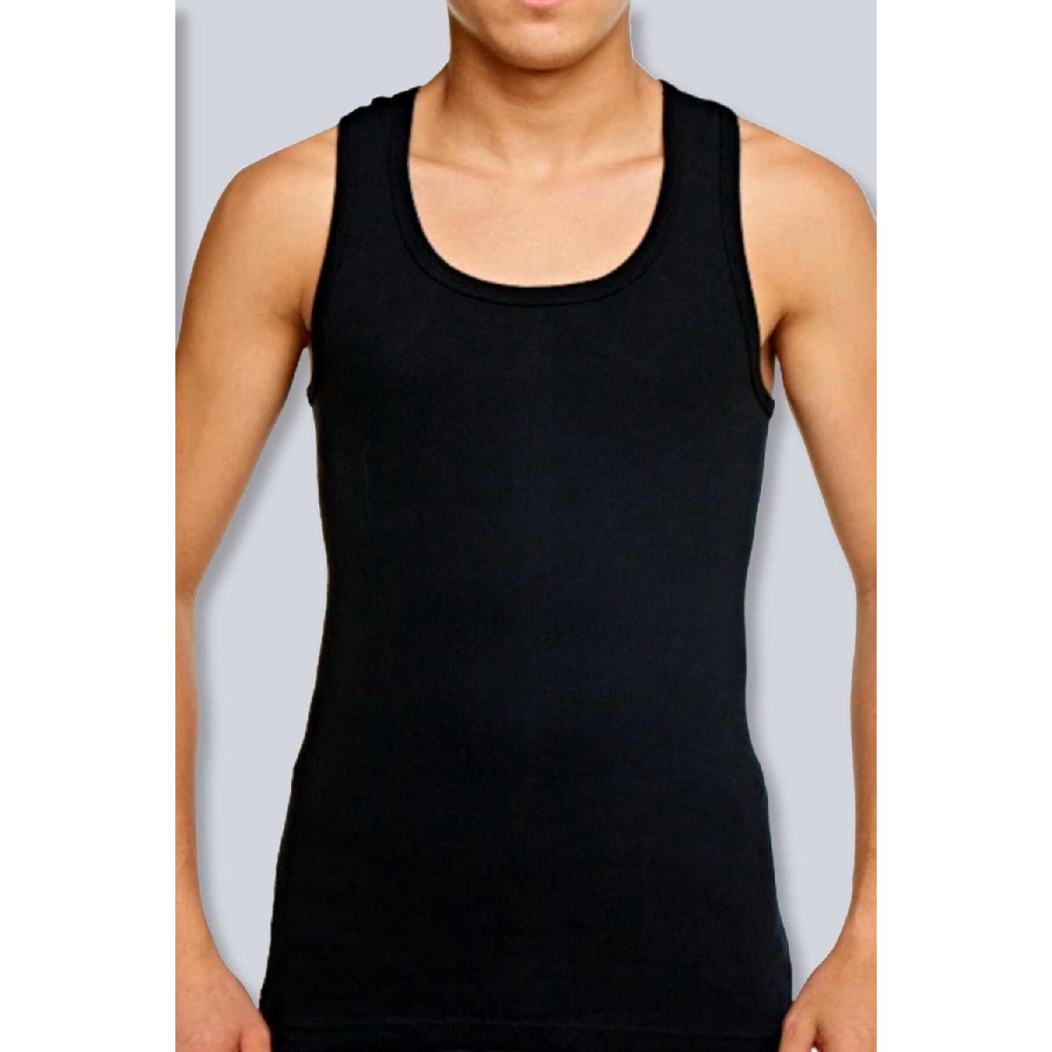 

Men s Black 6 Pack Cotton Rib Rambo Athlete