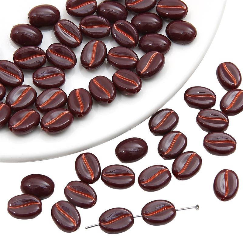 

Handmade Acrylic Coffee Bean Beads for Jewelry: Bracelet, Necklace, Earring Craft Material