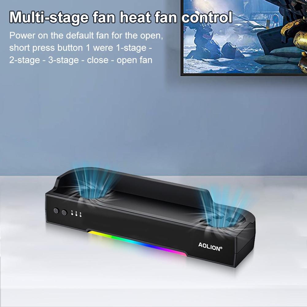 For NS2 Game Console Base Radiator Wall Mount Portable Heat Sink Support RGB Heat Dissipation Base Gaming Accessories