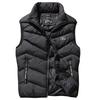Fashionable Mens Quilted Coat Vest Waistcoat Parka With Solid Pattern And Regular Fit