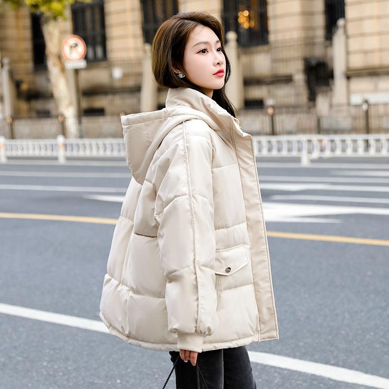 Casual and Warm Women's Down Cotton Jacket Winter Bread Coat for Korean Students