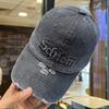 Retro three-dimensional embroidered peaked cap female couple niche trendy brand face small sunshade baseball cap