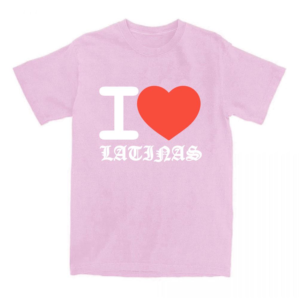 I Love Latinas T-Shirt Sasha Keable Printing Tshirts Short Sleeve Casual T Shirt Crew Neck Fashion Unisex Streetwear