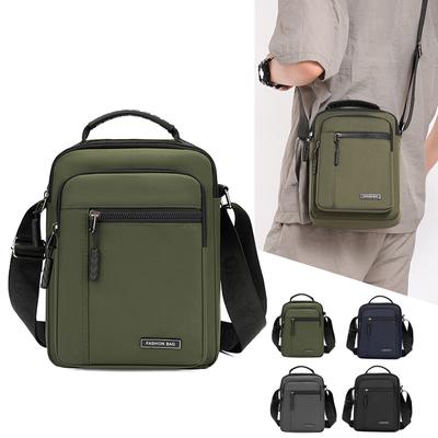 Sac bandoulière Oxford pour homme d'âge moyen, sac d'épaule de sport et de voyage, multi-compartiments, sac pour téléphone portable