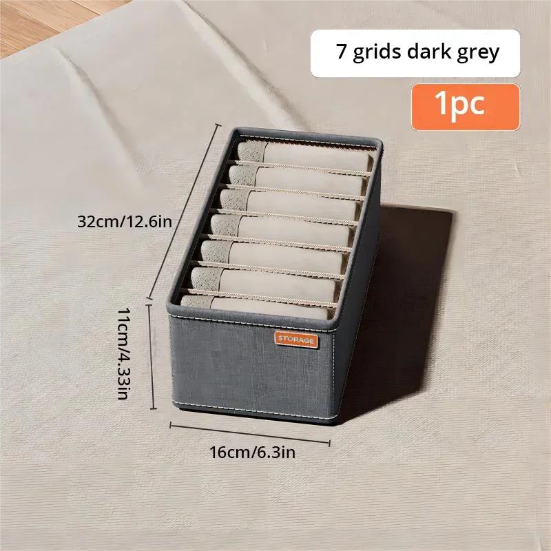 

Темно-серый ящик для хранения нижнего белья, ящик для хранения носков, многофункциональный ящик для хранения белья, классификация гардероба 7 grids темно-серого