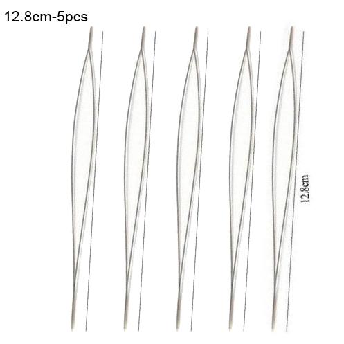 5pcs Opening Beading Needles Pins Curved Needle for Beads Bracelet DIY Jewelry Making Tools Beaded Threading Pin Needlework Kits