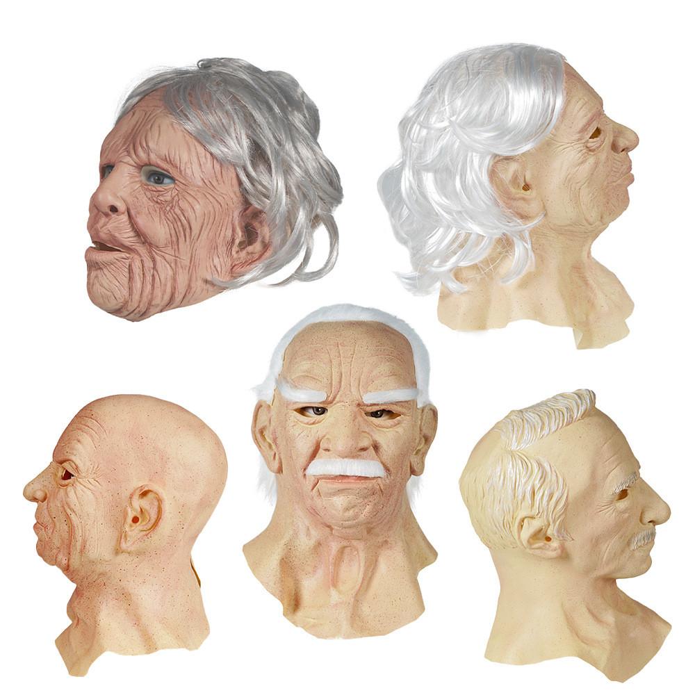 Latex Old Man Mask For Halloween Party With Realistic Design And Diy Fun