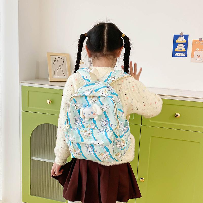 Cartoon Cute Kindergarten Backpack Simple Color-Contrast Children'S Backpack Fresh Sweet Versatile Small Backpack