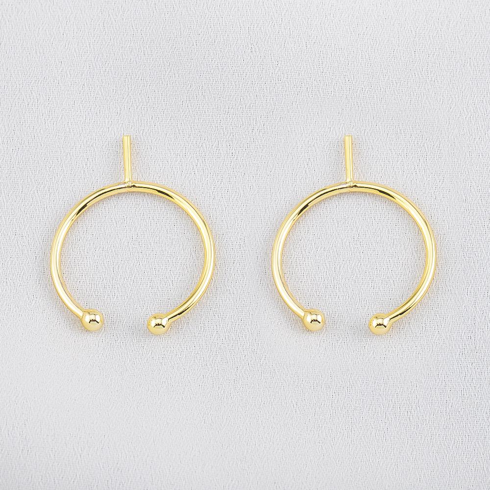

14K Plated Blank Ring Setings Fit Sticky Pearl Ring DIY With Pin Needle Holder Adjustable Live Ring Base Empty Holder Accessorie 2pcs 25x19.5mm
