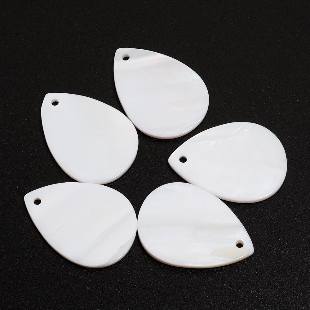 

5-30pcs/lot White Shell Charms Water Droplet Shape Natural Shell Pendants For Jewelry Making DIY Necklace Earrings Accessories