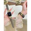 New Bling Bow Leather Loop For Apple Watch Band Women Series Ultra 10/9/8/7/6 38mm 40mm 41mm 42mm 44mm 45mm 46mm Strap