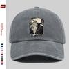 Japanese Pagoda Mountain Print Washed Baseball Cap Unisex Cotton Adjustable Curved Brim Outdoor Golf Hat