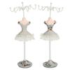 Earrings Necklace Princess Dress Stand Display Iron Mannequin Princess Jewelry Rack Pine Green 3