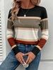 Women's Classic Striped Print Long Sleeve T-Shirt, Elegant Design, Comfortable Wear, Casual Versatile Style, Chic Look, Suitable For Daily, Autumn