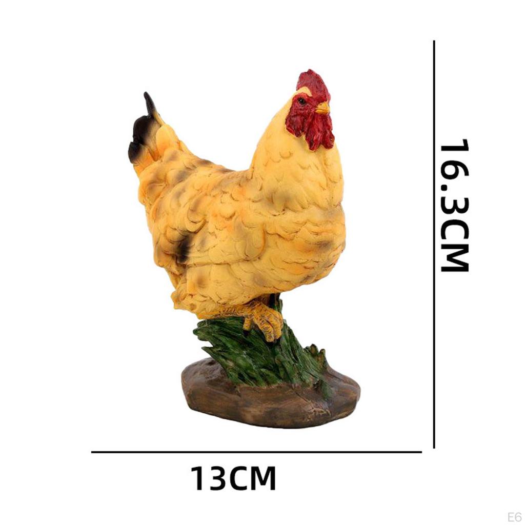 Garden Statue, Chick Sculpture Adorable Animal Figurine Crafts for Courtyard Fairy Landscape