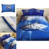 Stunning 3d Shark Duvet Cover With Pillow Cases Marine Animal Quilt Bedding Set New