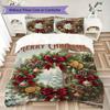 Christmas Door Pattern Bedding Uilt Set Uilt Cover Pillowcase Home Decoration Birthday Gift (1 * Duvet Cover + 2 * Pillowcase Without core)_XIA