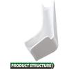 GRAND ORANGE RV Rain Gutter Spouts Long Version Left and Right 3 1/2" Long 4pcs White Gutter Spout