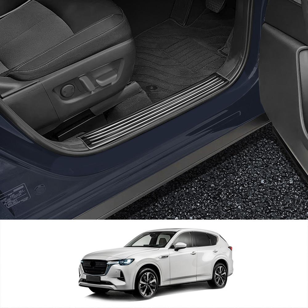 Per Mazda CX-60 CX60 Piastre Battitacco Auto Protezione Soglia Porta Rivestimento Protezione Battitacco Copripedale Acciaio Inossidabile 4 Pezzi Accessori Auto