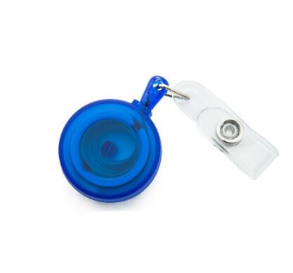 1pc Solid Colored Frosted Retractable Easy-to-pull Buckle ID Key Name Card Holder Badge Reel Key Ring Chain Clips for Students