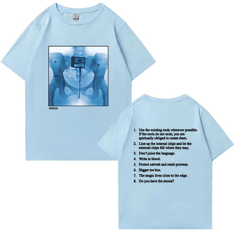 Fashion 2025 Virgin Album Double Sided Print Tee shirt Lorde Singer Graphic short sleeve Men Women t-shirts 100% Cotton Unisex