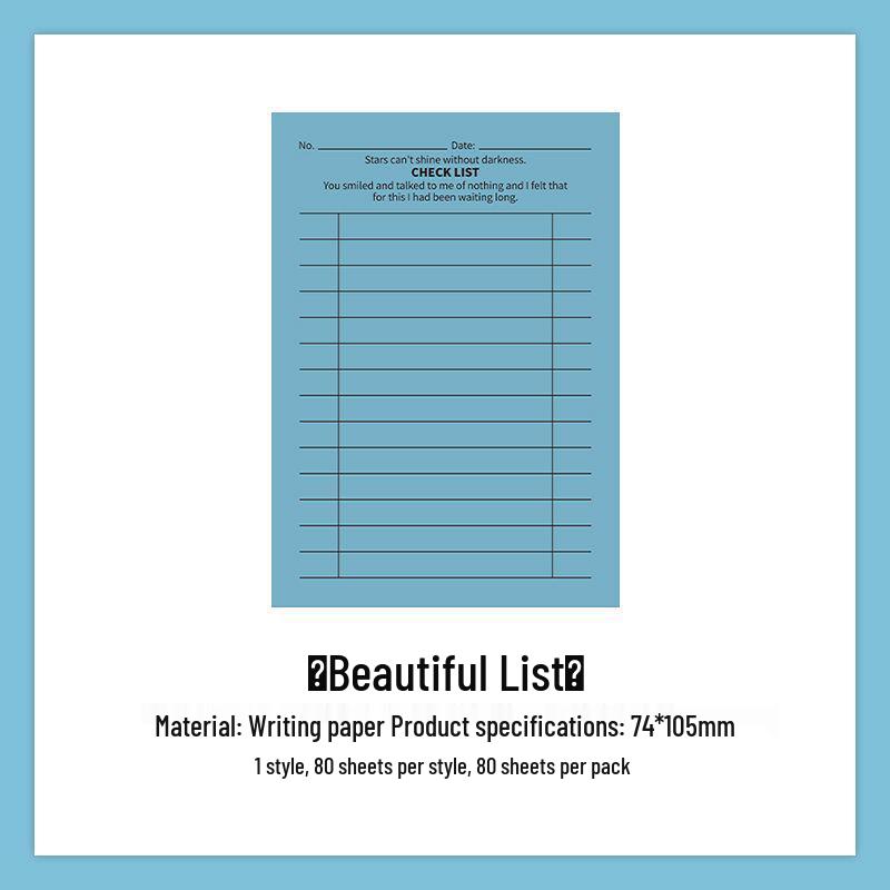 

PaperMore Fragment Series: Lined Sticky Note Pads for Students & Diaries